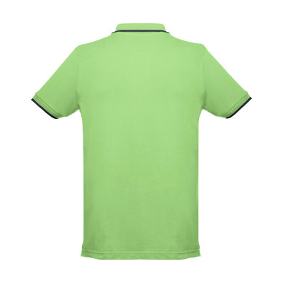 THC ROME. Men's Polo Shirt with contrast colour trim and buttons
